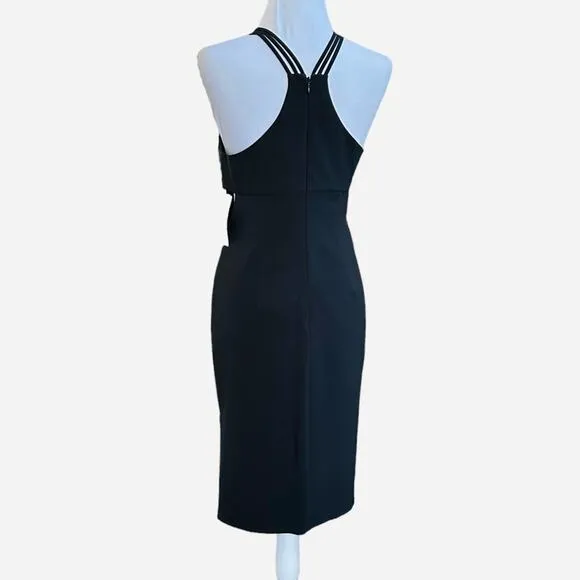 NWT Aidan Mattox Black Strappy Cocktail Dress | Size 8 | New Years Eve Party