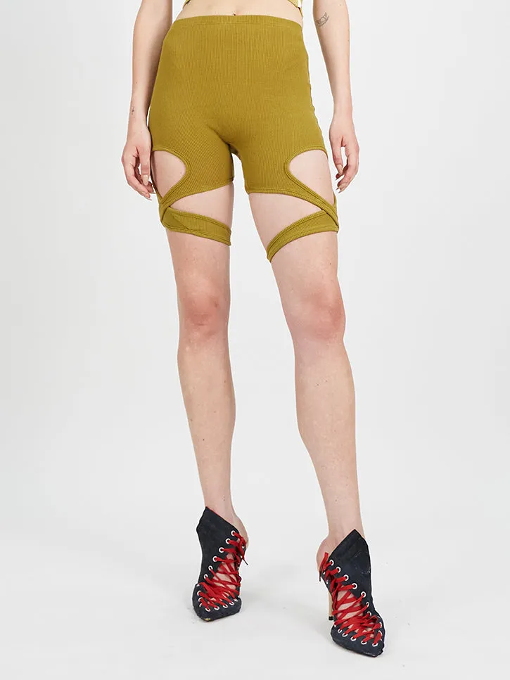 Ottolinger Lounge Wrap Shorts, Military Green