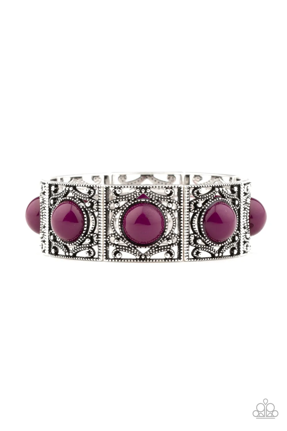 Paparazzi Victorian Dream - Purple Stretchy Bracelet