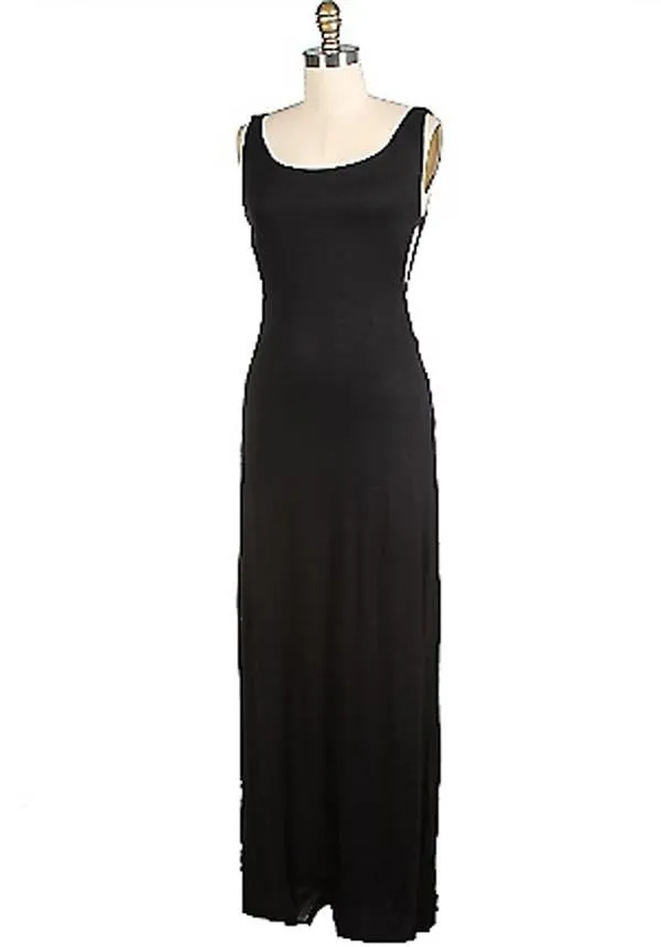 Peek-A-Boo Open Side Maxi Dress