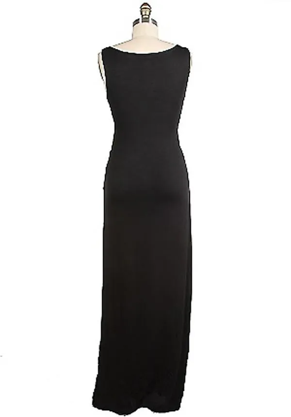 Peek-A-Boo Open Side Maxi Dress