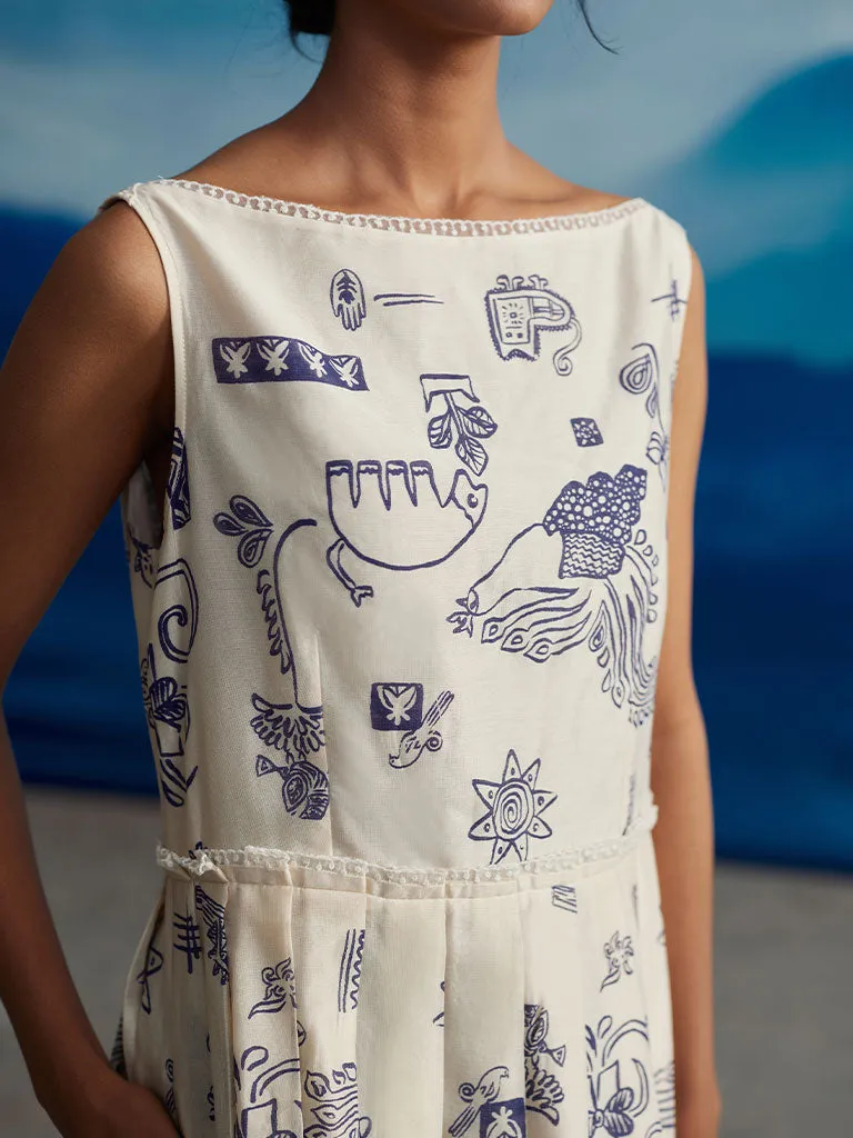 Pema Knife Pleat Dress