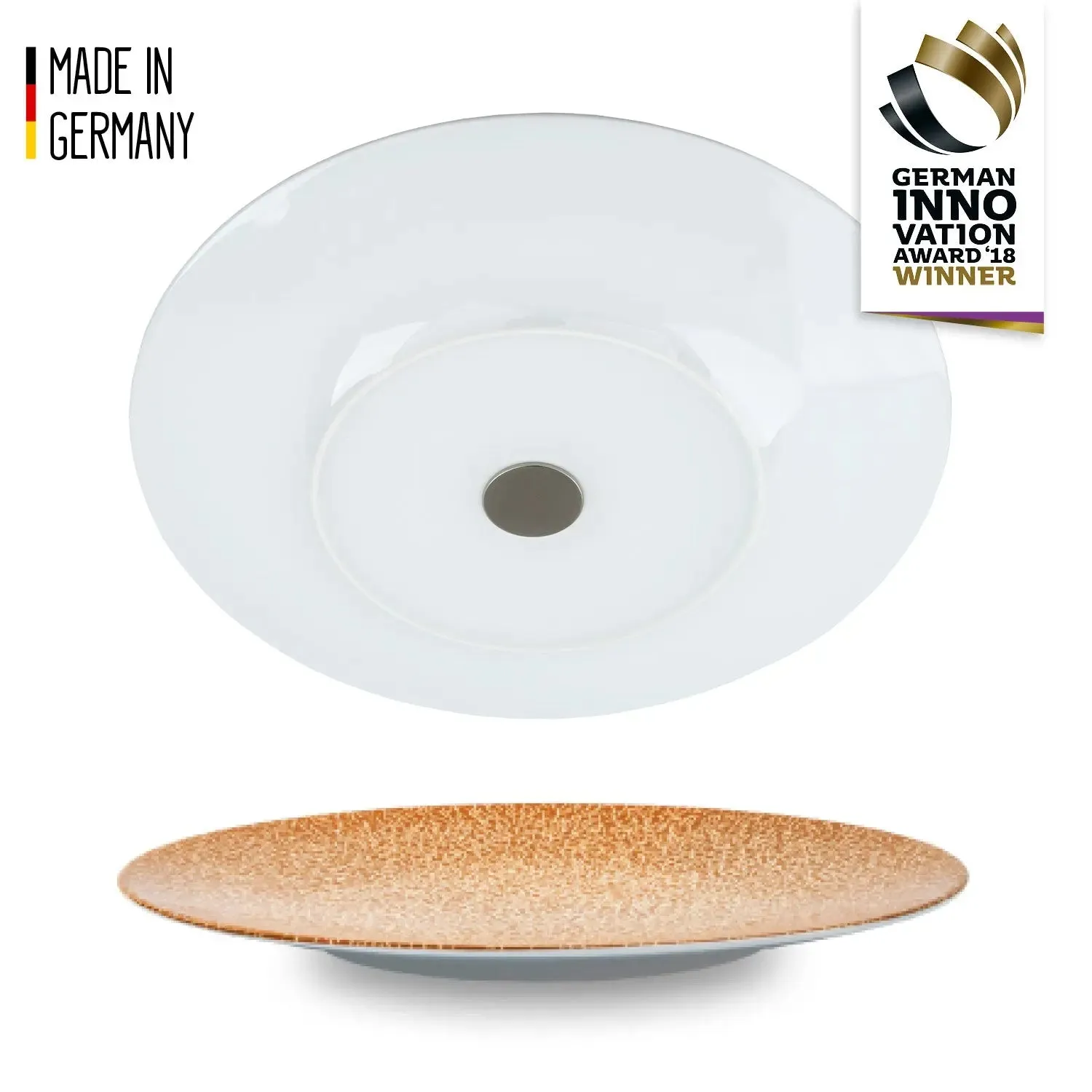 Porcelain Magnetic Dinner Plates APRICOT by Silwy