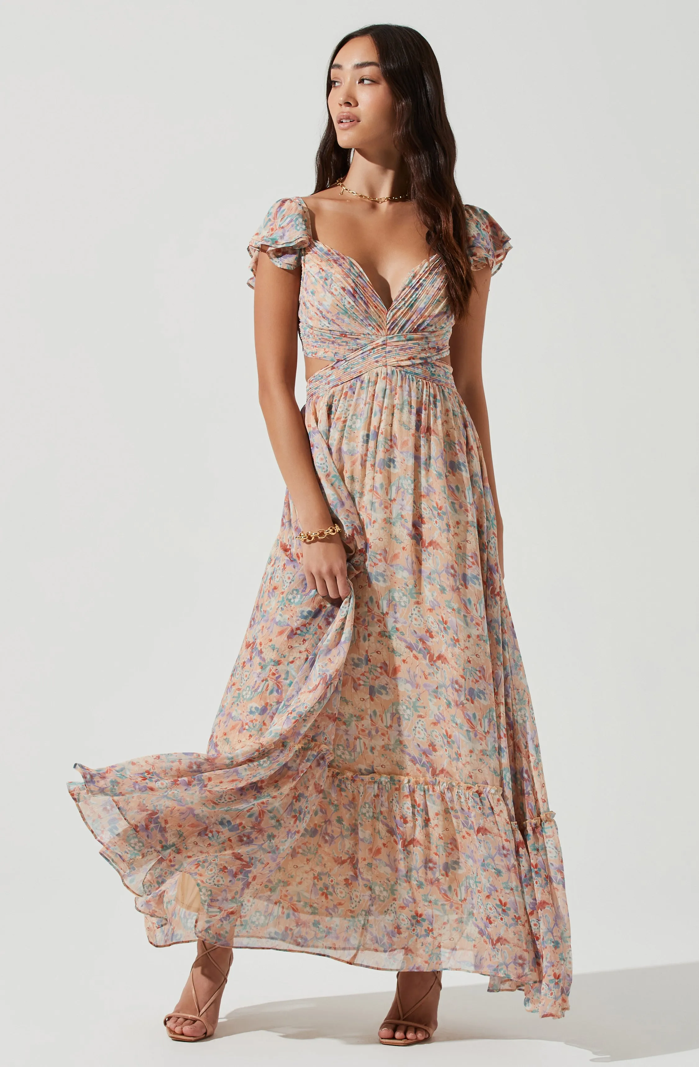 Primrose Floral Strappy Back Maxi Dress