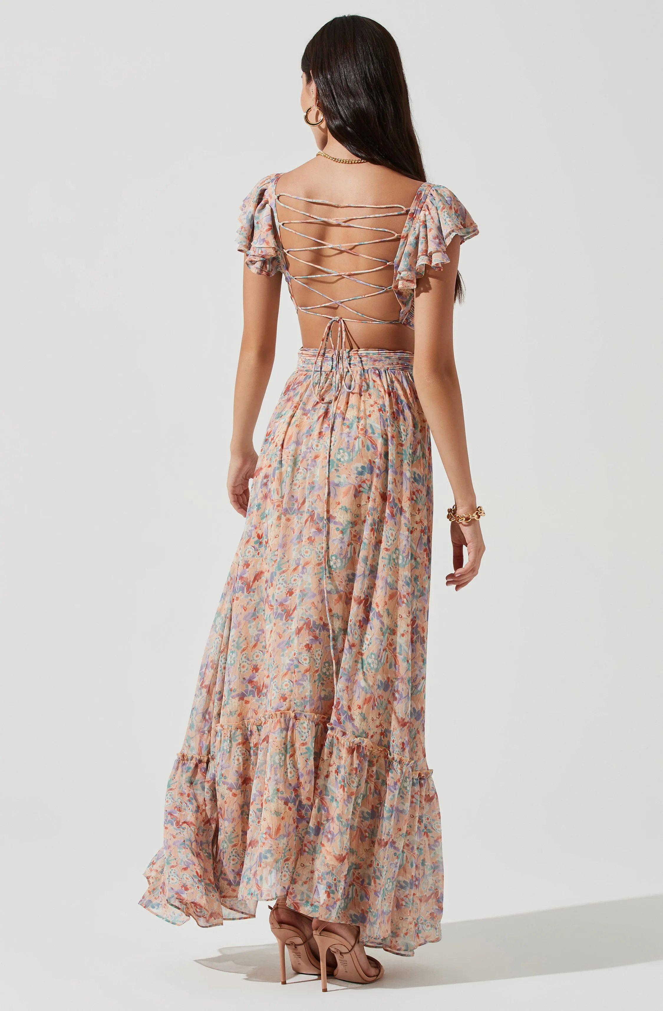 Primrose Floral Strappy Back Maxi Dress