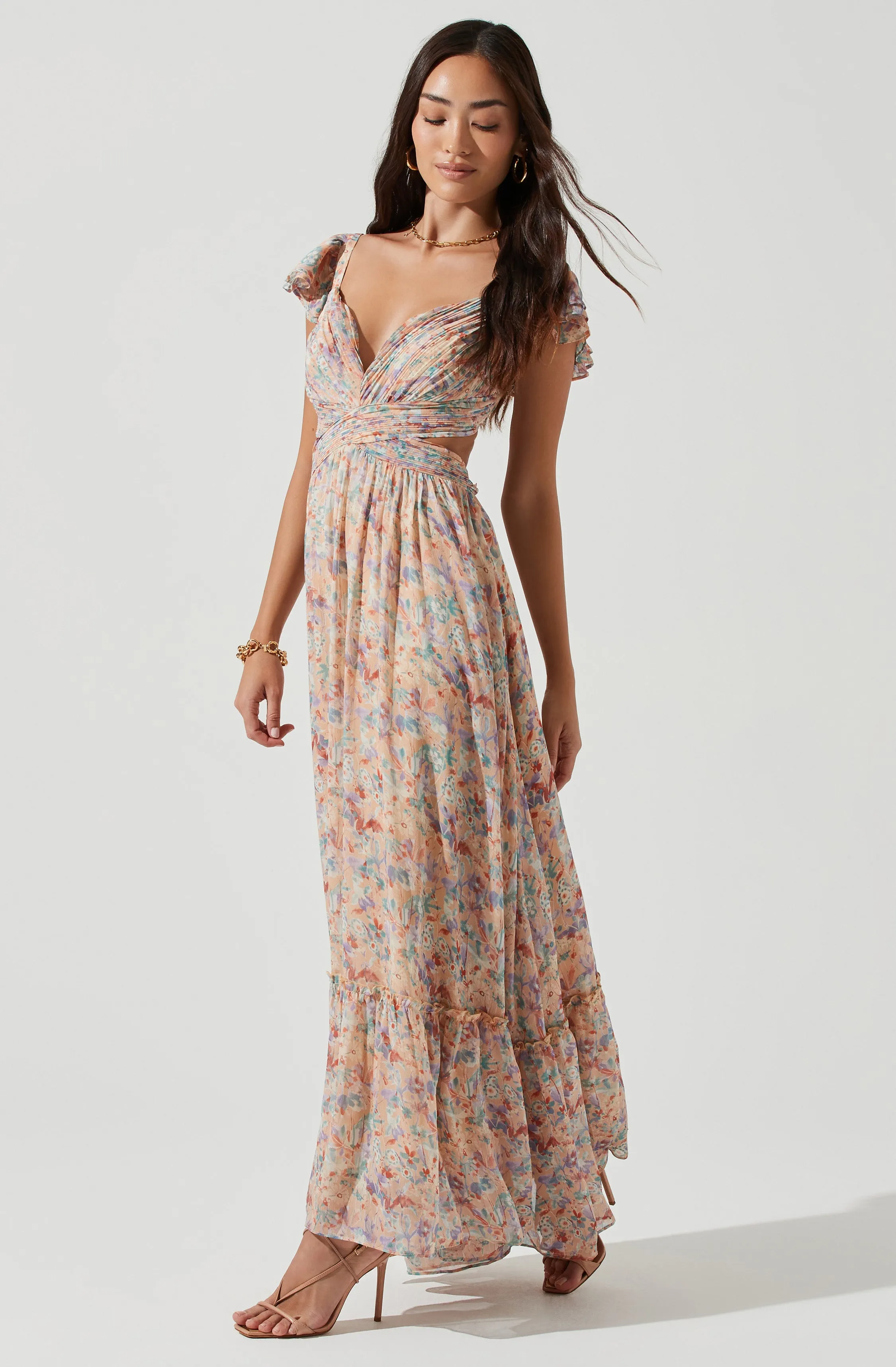 Primrose Floral Strappy Back Maxi Dress