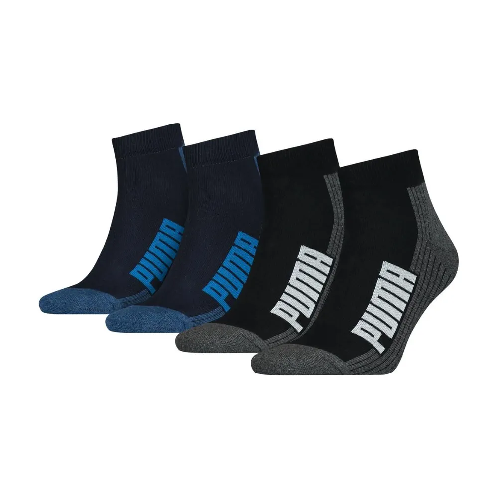 Puma Cushioned Quarter Socks 4 Pack