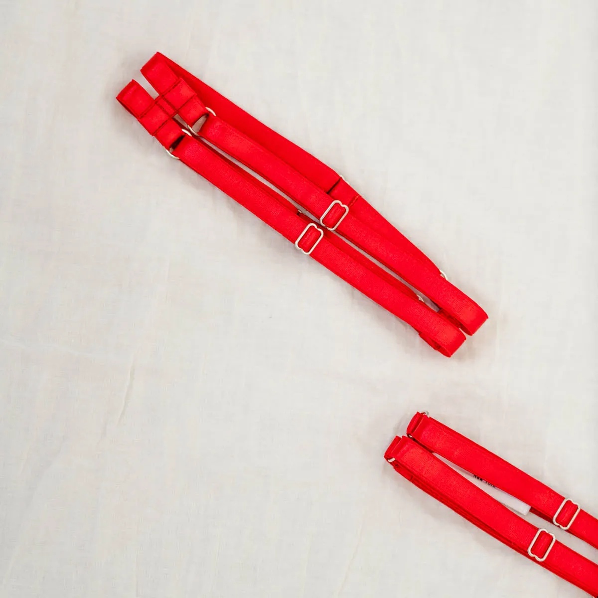 Red Strappy Leg Garters