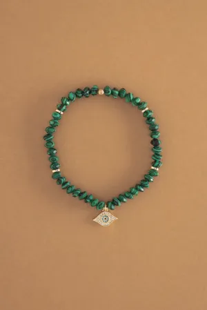 Refreshing Green Beaded Stretchy Bracelet