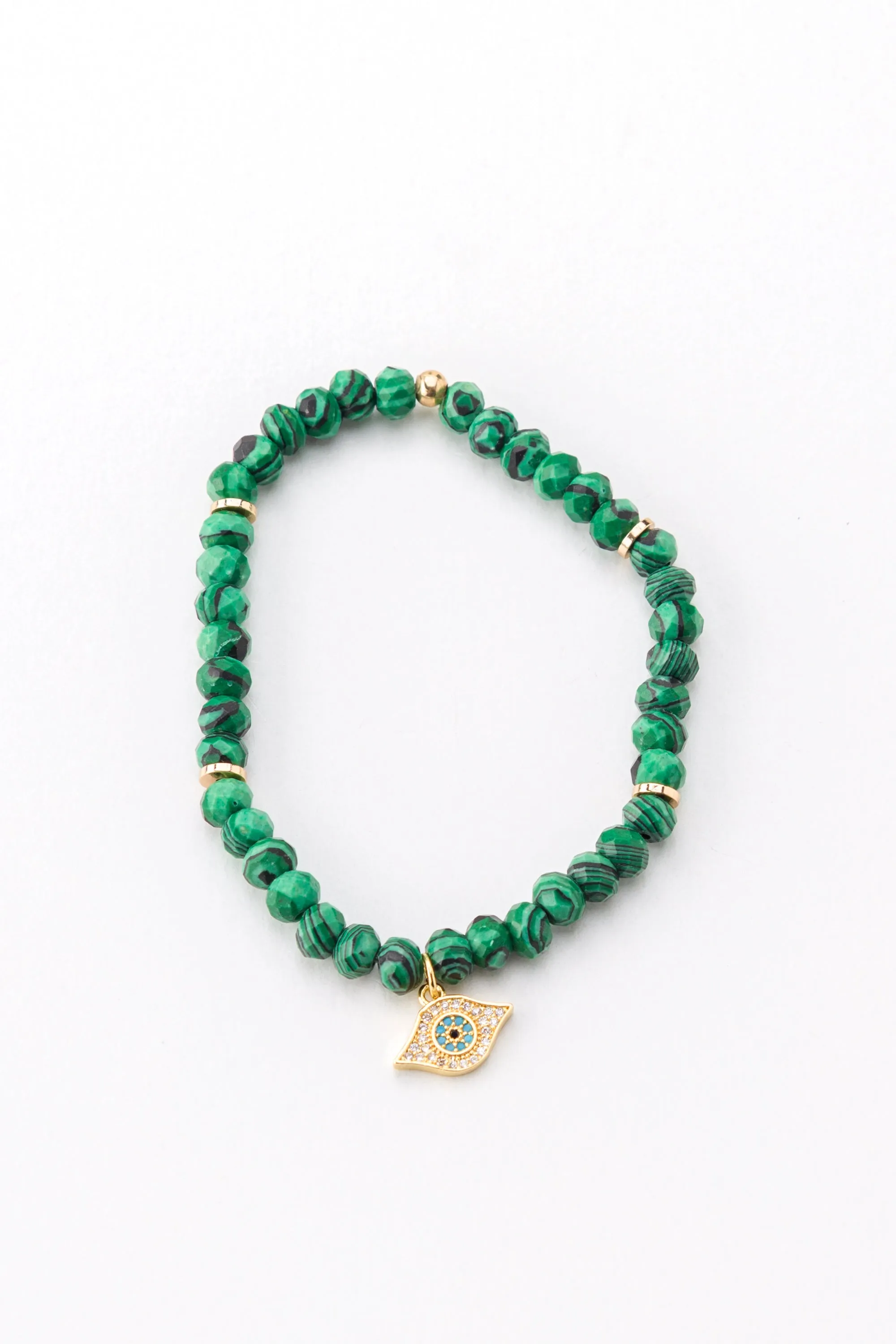 Refreshing Green Beaded Stretchy Bracelet