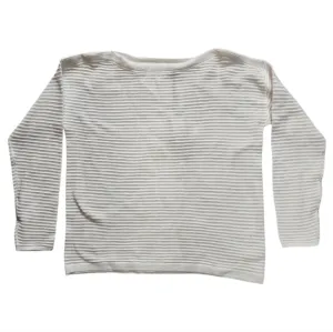 Revolve One Grey Day Open-Knit Sweater White Cotton Size XS Lightweight