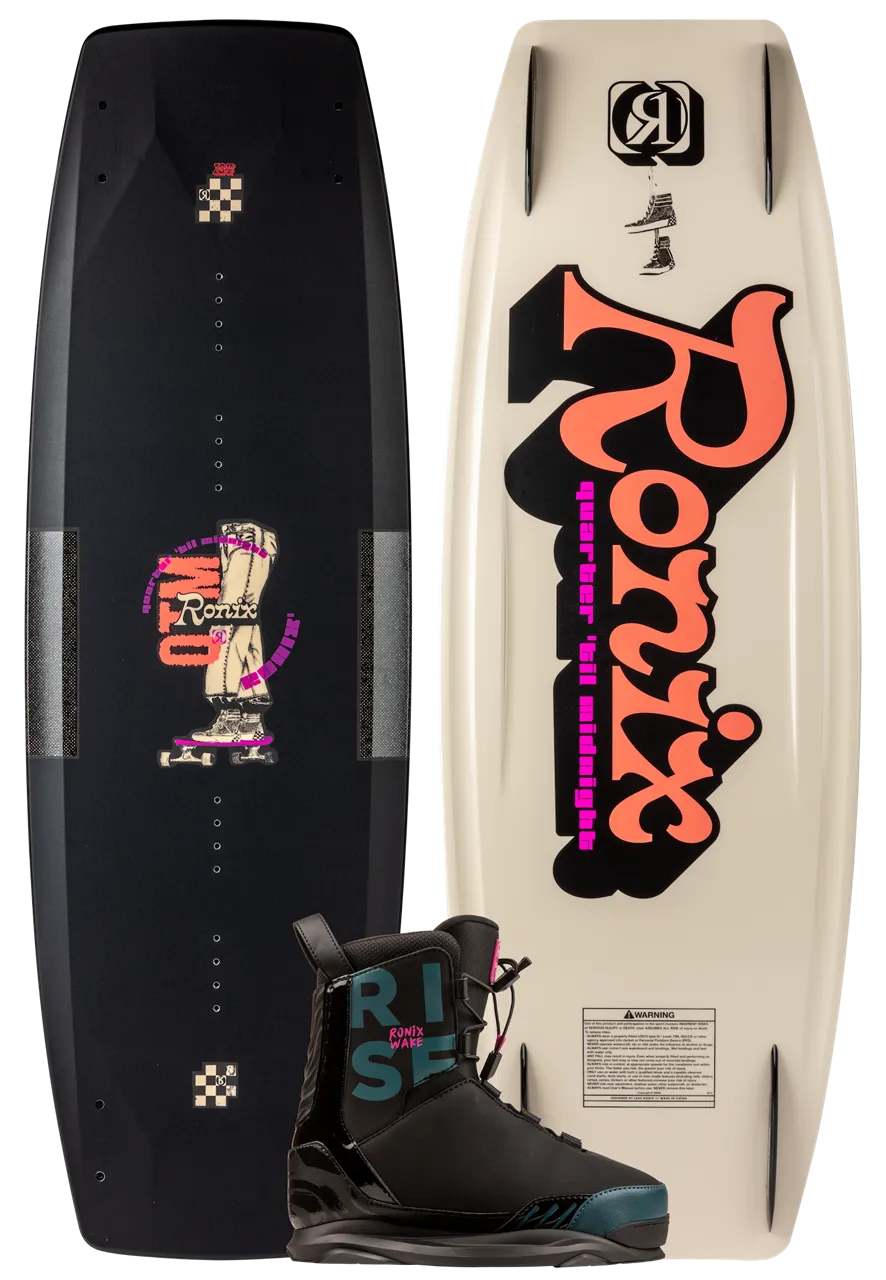 Ronix Quarter 'Til Midnight with Rise Wakeboard Package 2025
