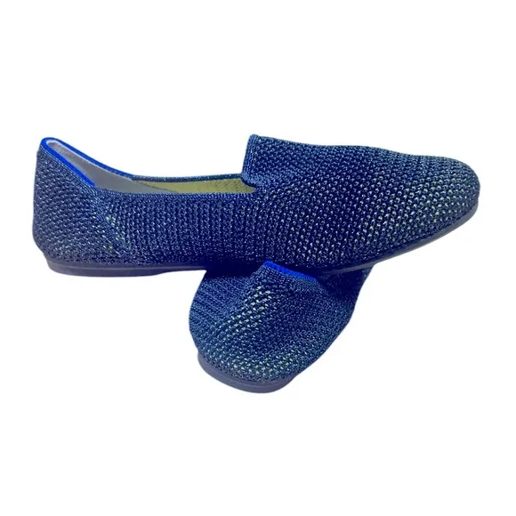 Rothy’s metallic lattice slip on children’s shoe in size 2 NWOB stretch/comfort