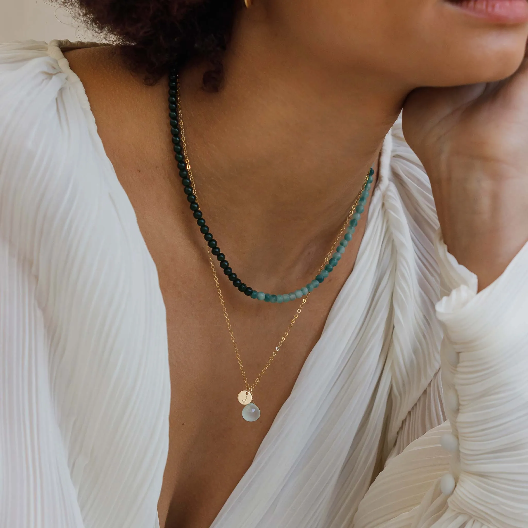 Sea Glass Chalcedony Necklace