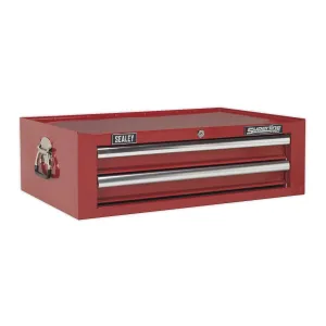 Sealey Superline Pro Mid-Box 2 Drawer Tool Chest with Ball-Bearing Slides - Red