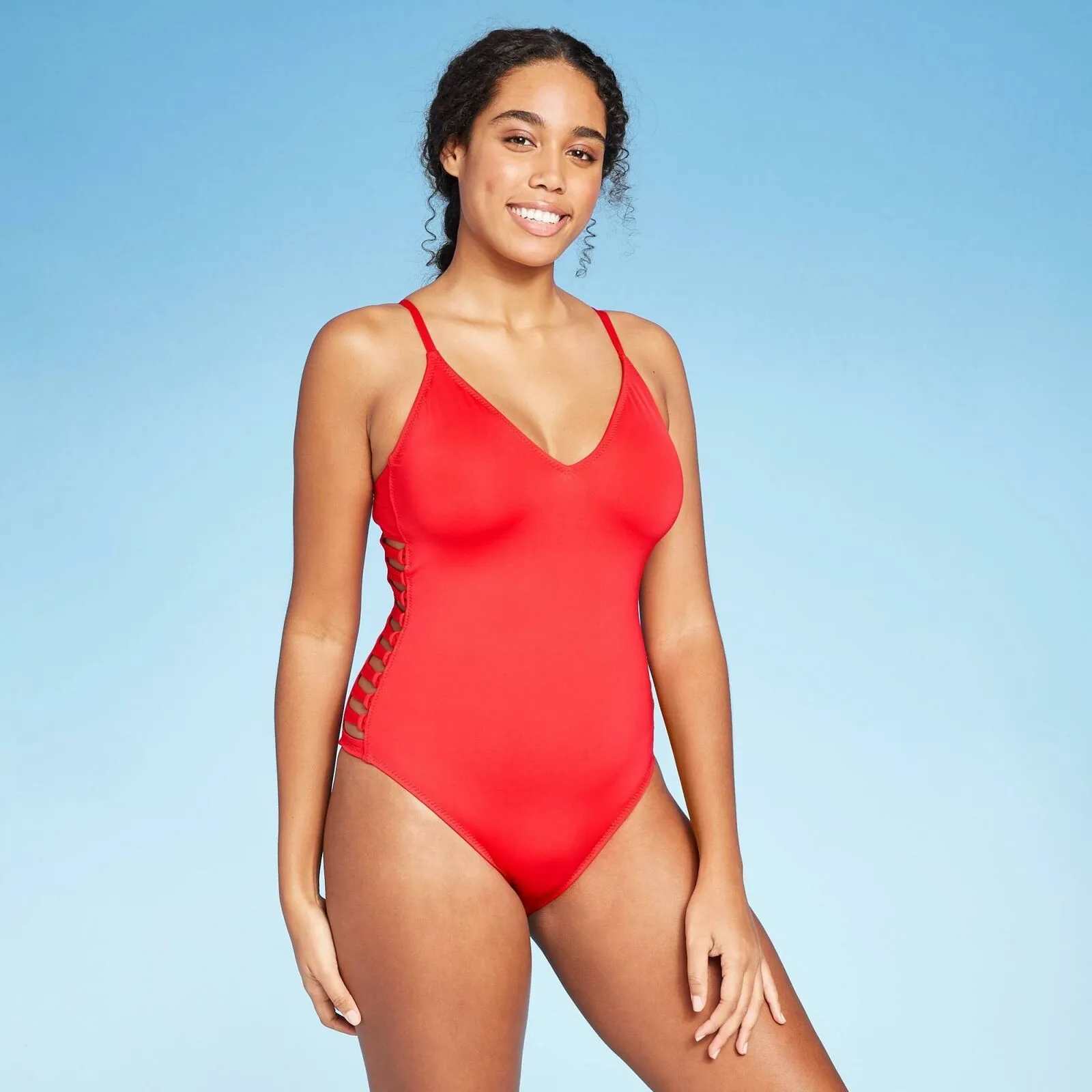 Shade & Shore Women's Strappy Side One Piece Swimsuit