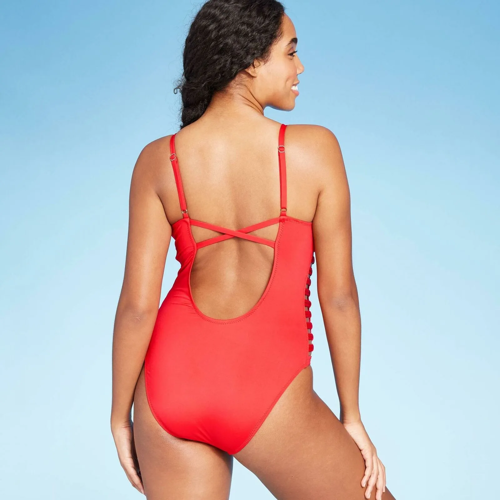 Shade & Shore Women's Strappy Side One Piece Swimsuit