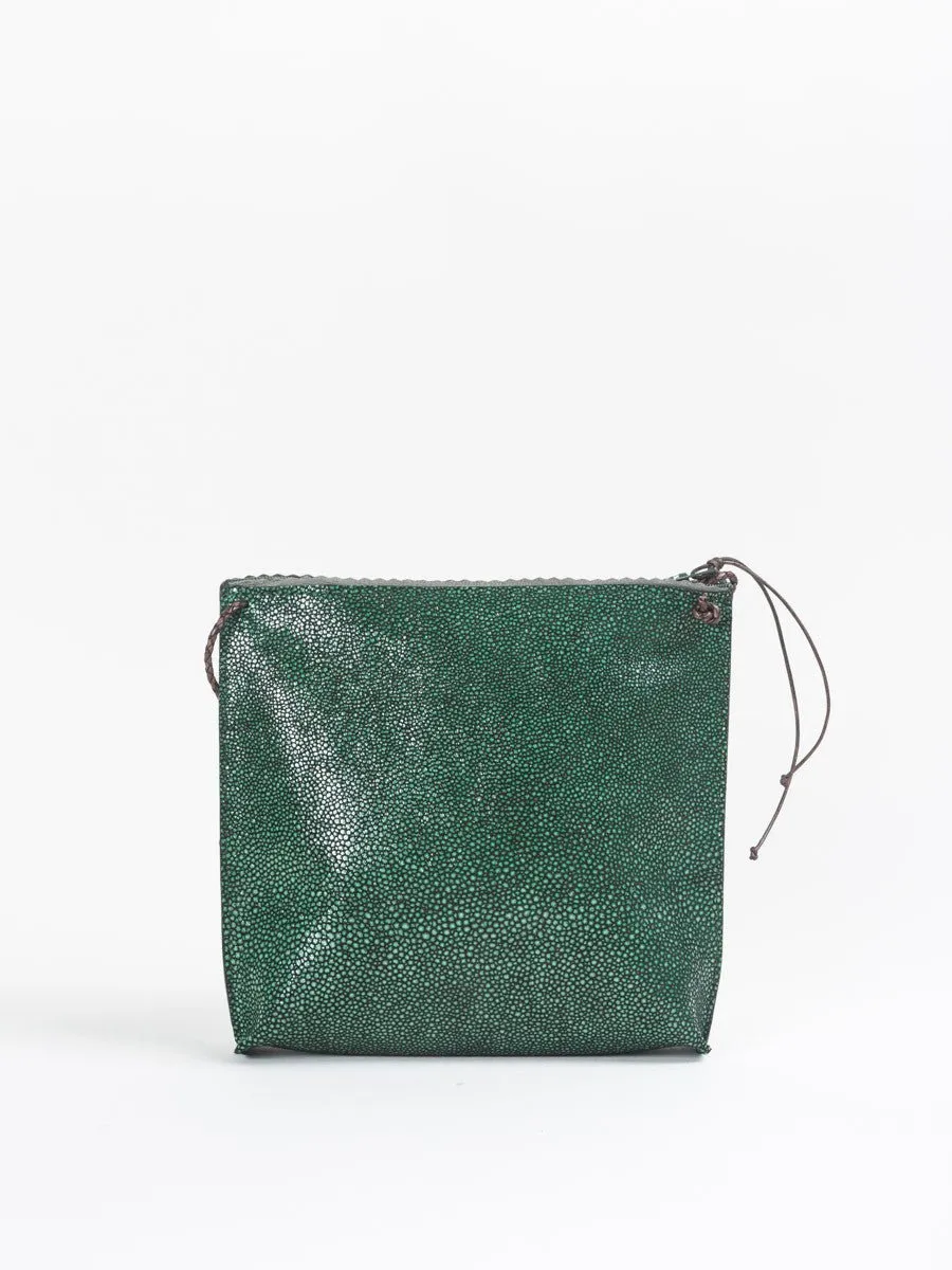 shagreen strappy pouch