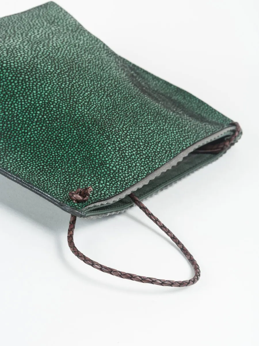 shagreen strappy pouch