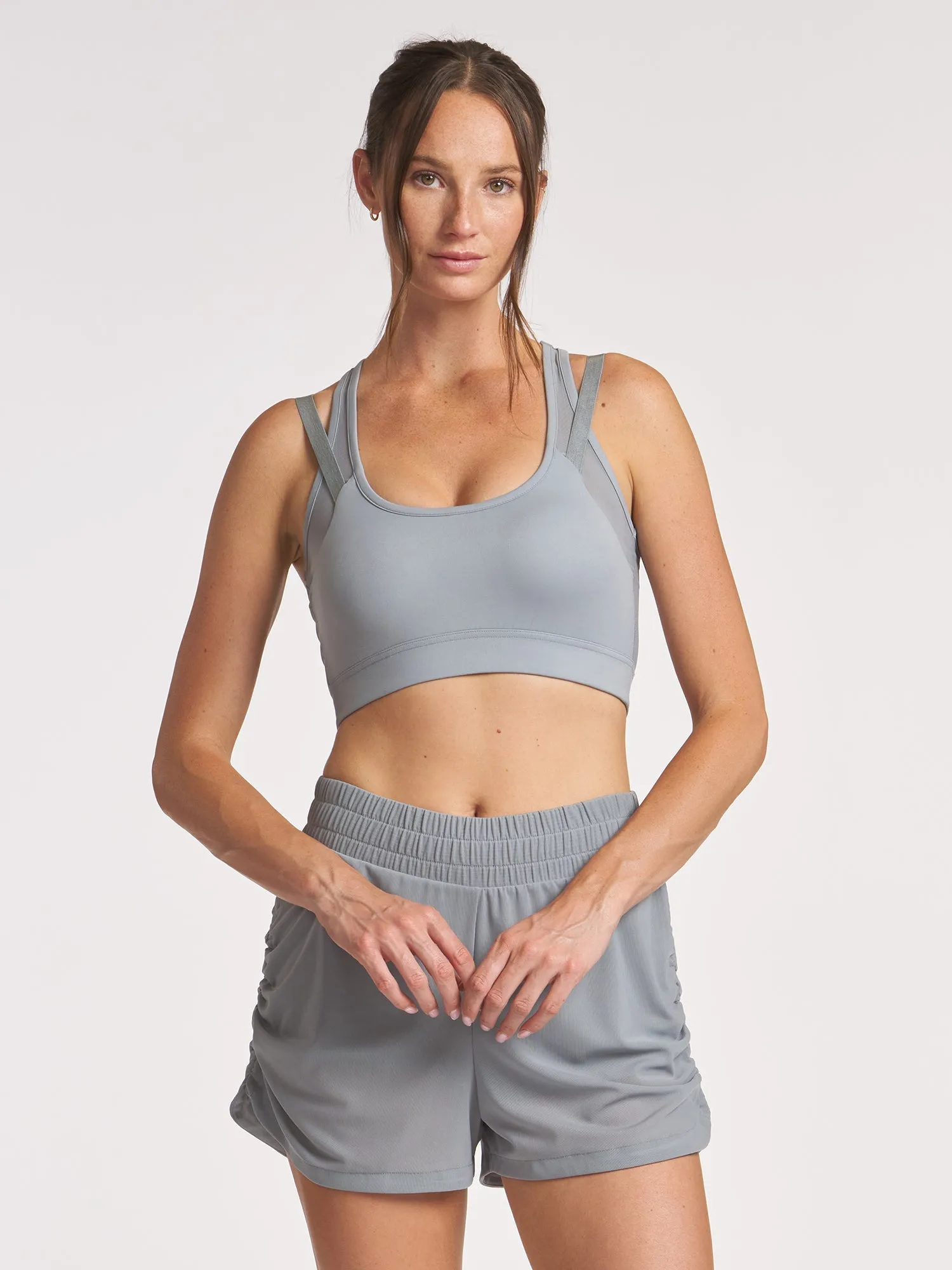 Sheen Strappy Mesh Bra