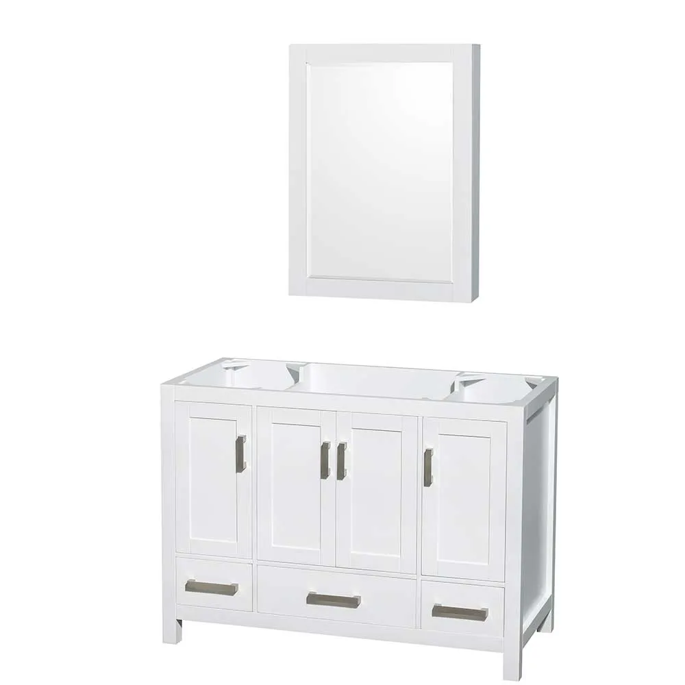 Sheffield 48 Inch Single Bathroom Vanity in White