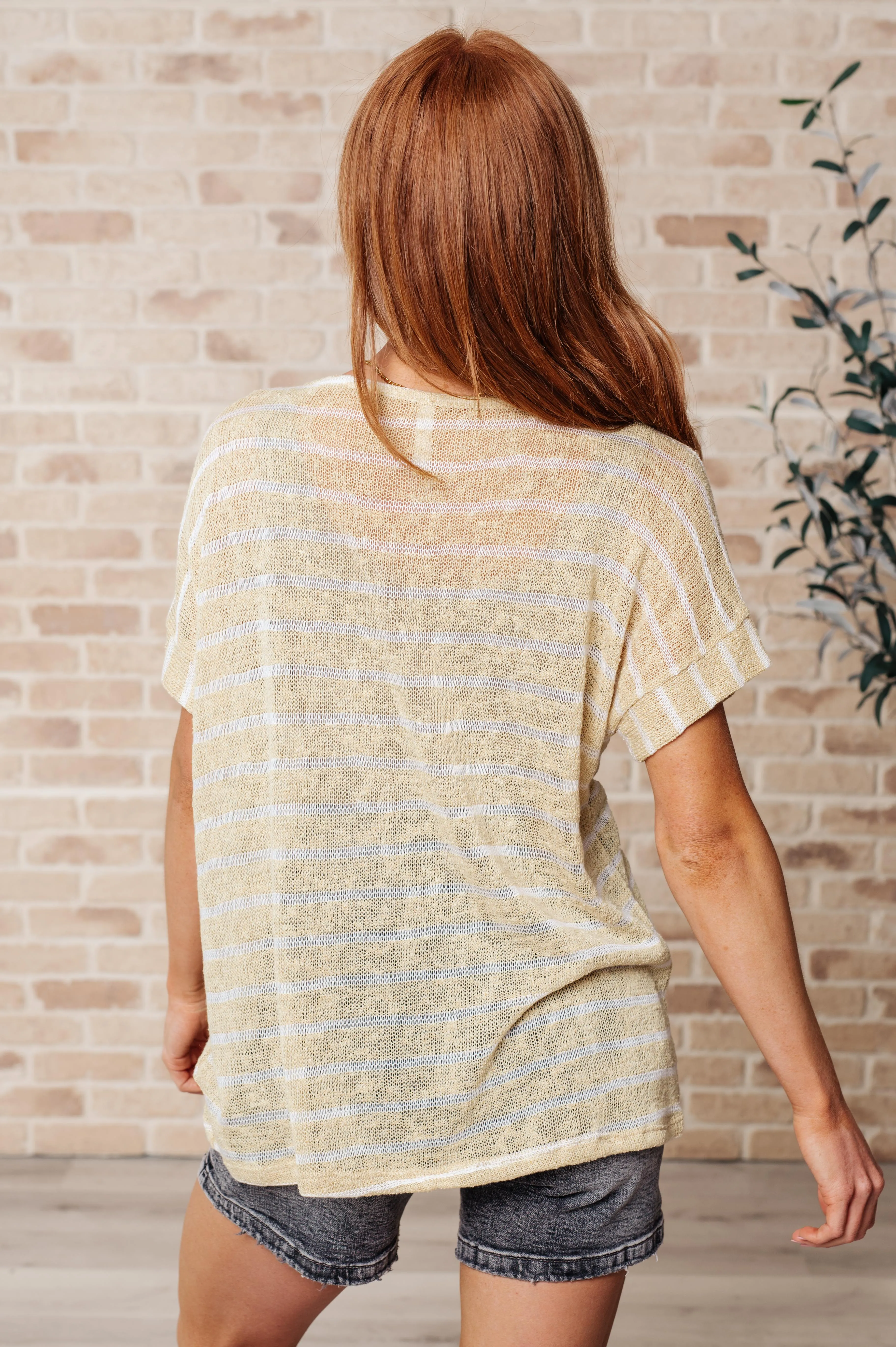 Simply Sweet Striped Top in Yellow