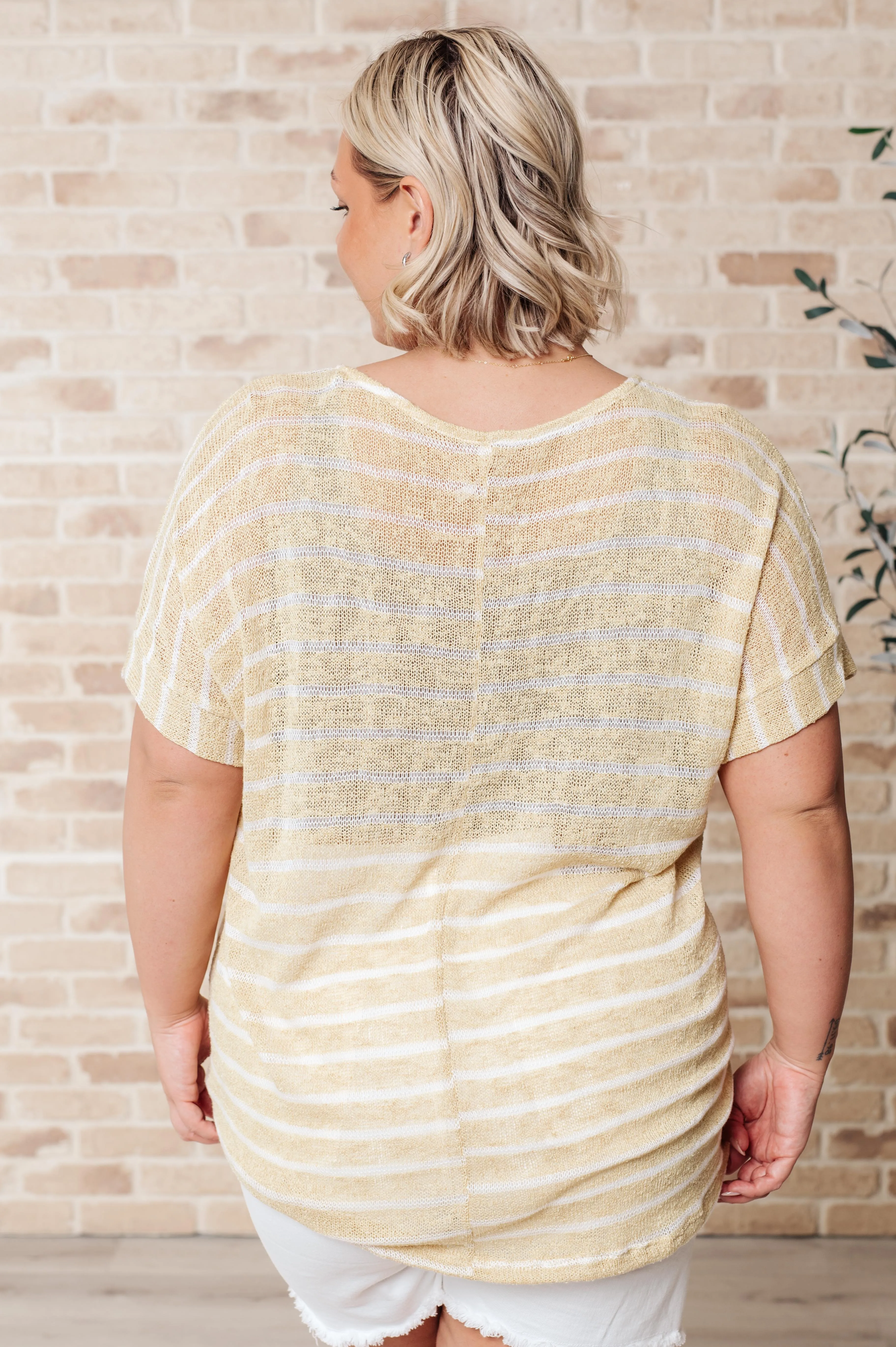 Simply Sweet Striped Top in Yellow