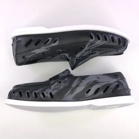 Sperry Men's Authentic Original Float Black/Grey Marbled Boat Shoes STS23777