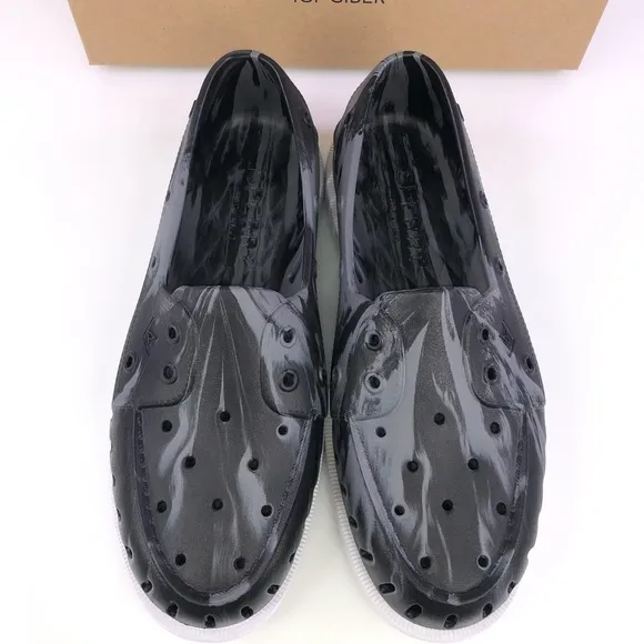 Sperry Men's Authentic Original Float Black/Grey Marbled Boat Shoes STS23777