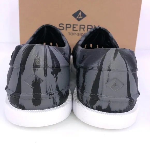 Sperry Men's Authentic Original Float Black/Grey Marbled Boat Shoes STS23777