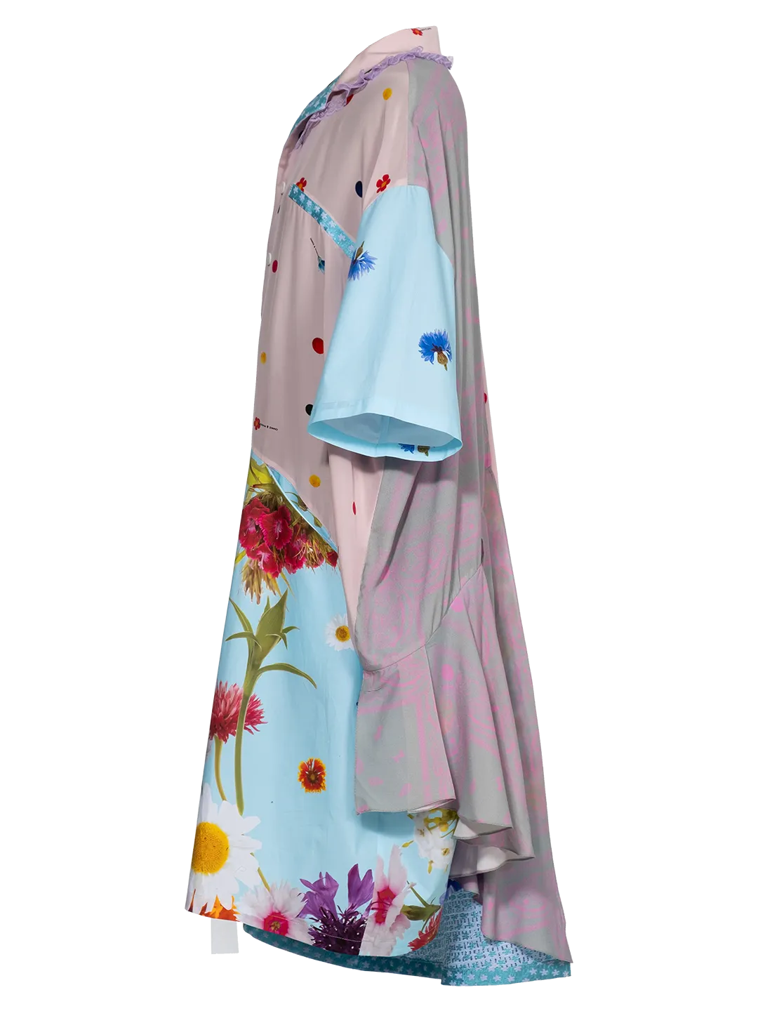 SS Button Front Upcycled Dress