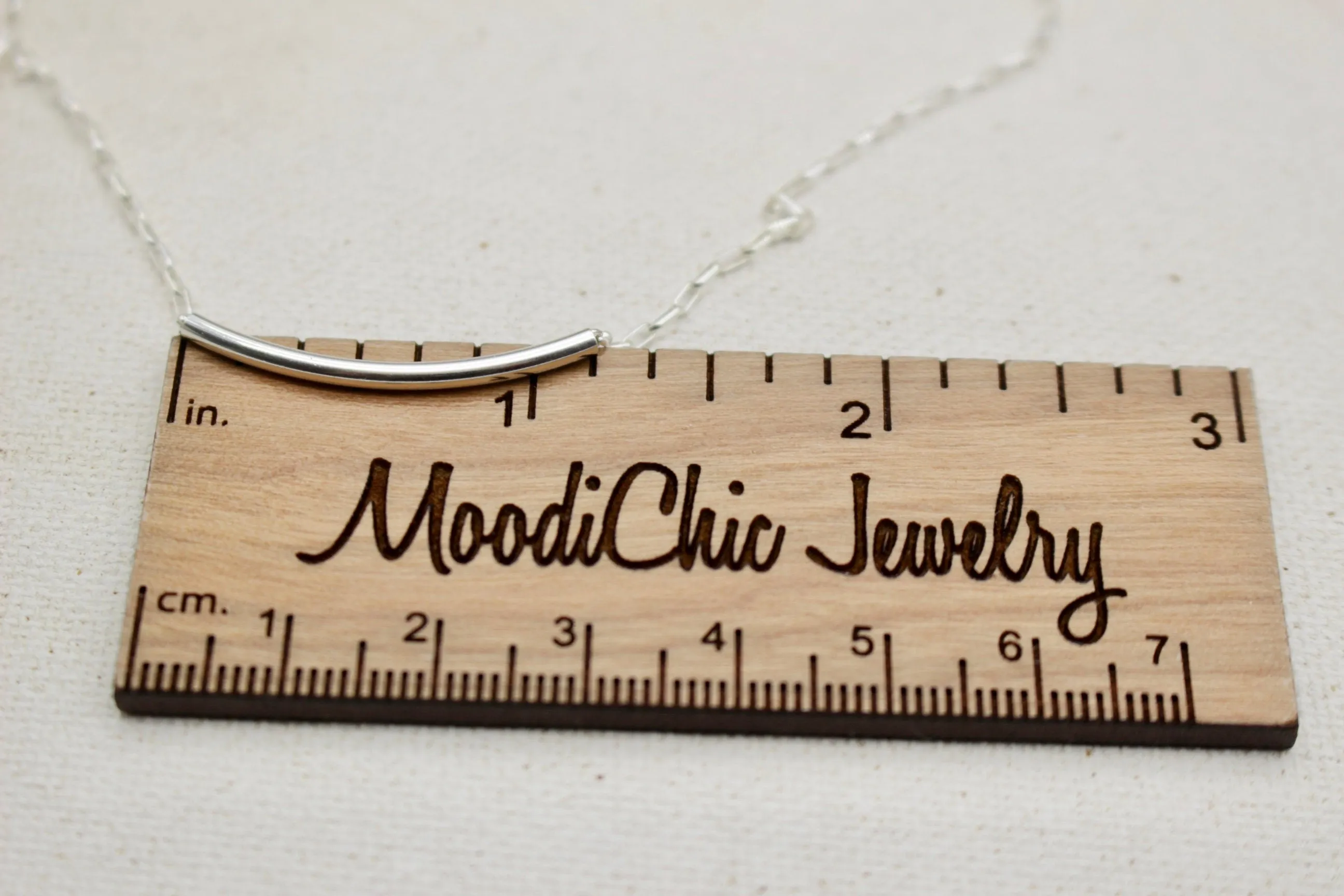 Sterling silver tube necklace - womans layering necklace - sterling silver necklace - gift for her - womans jewelry