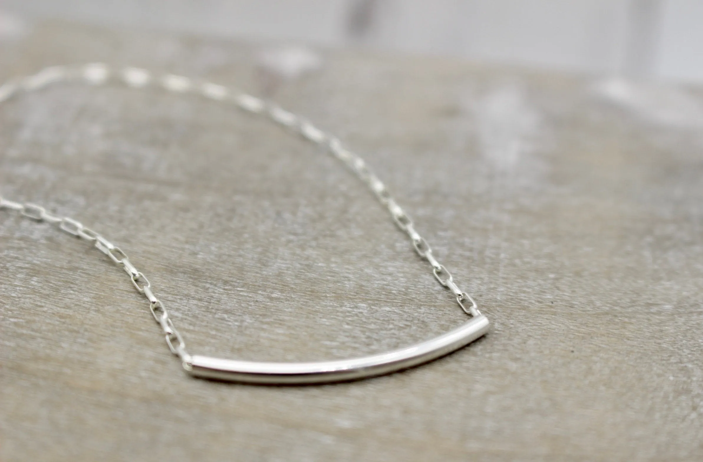 Sterling silver tube necklace - womans layering necklace - sterling silver necklace - gift for her - womans jewelry