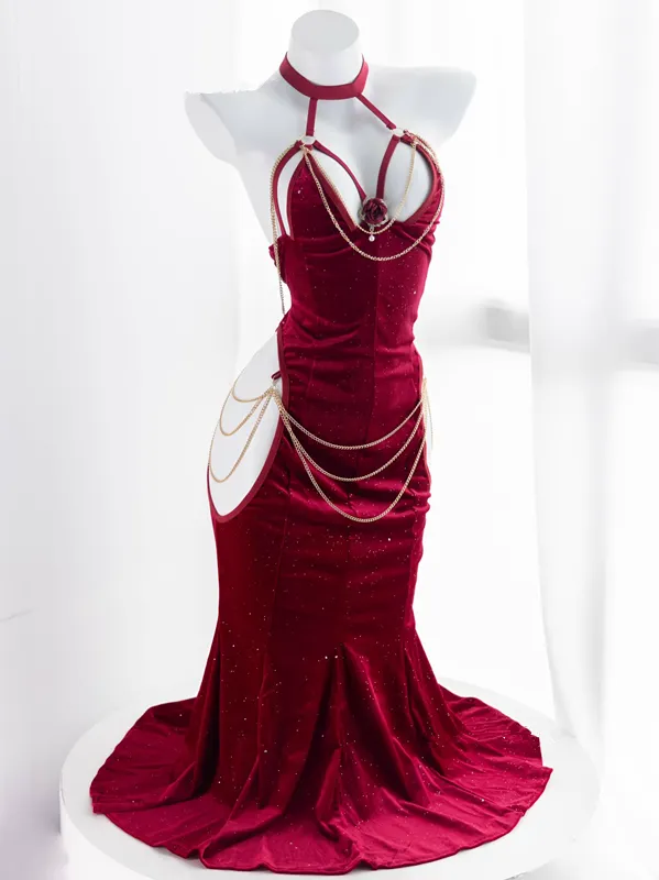 Strappy Fishtail Dress AN021
