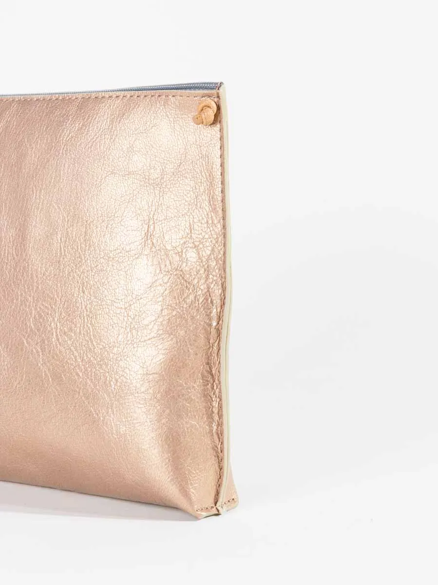 strappy pouch - rose gold