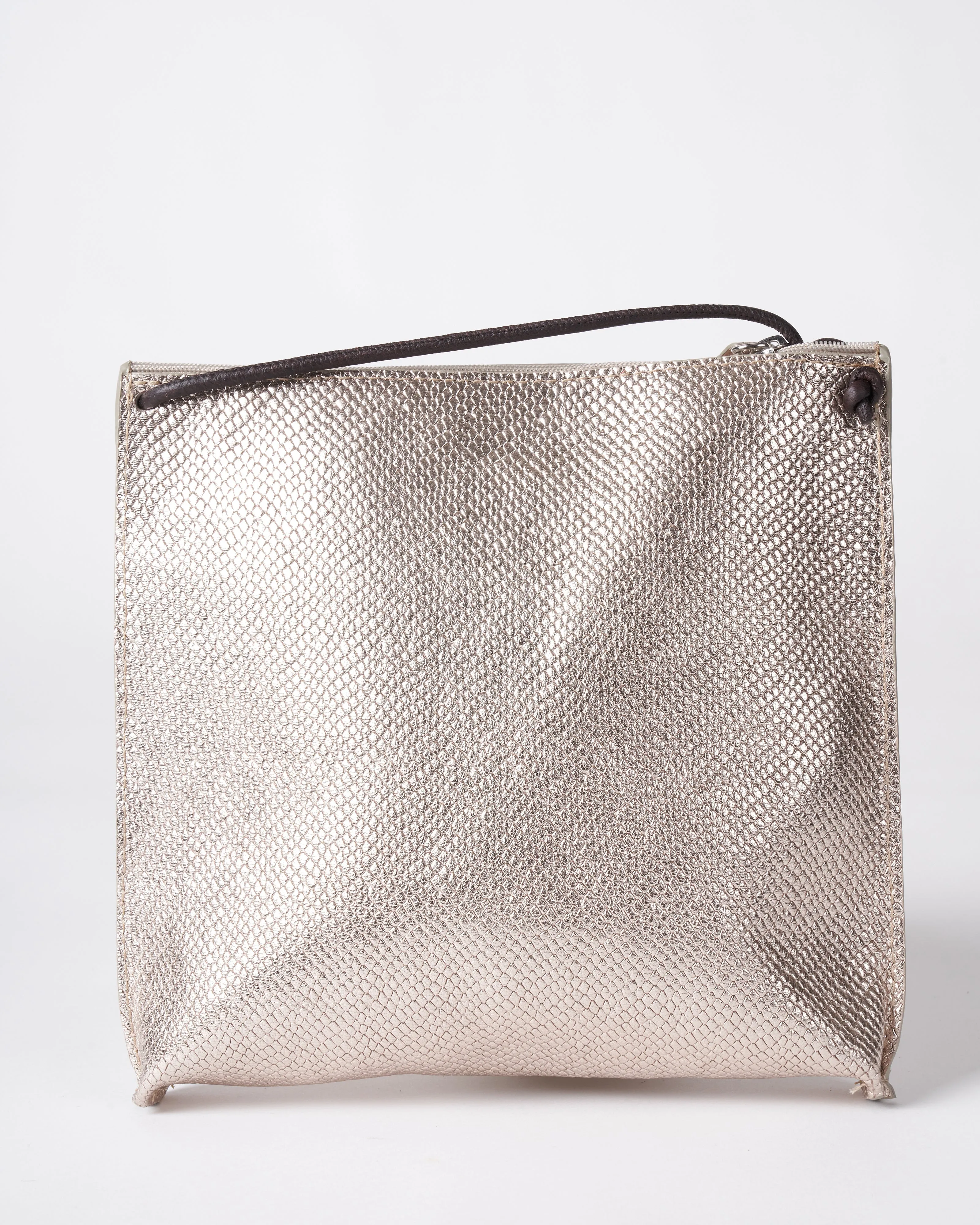 strappy pouch - silver serpent
