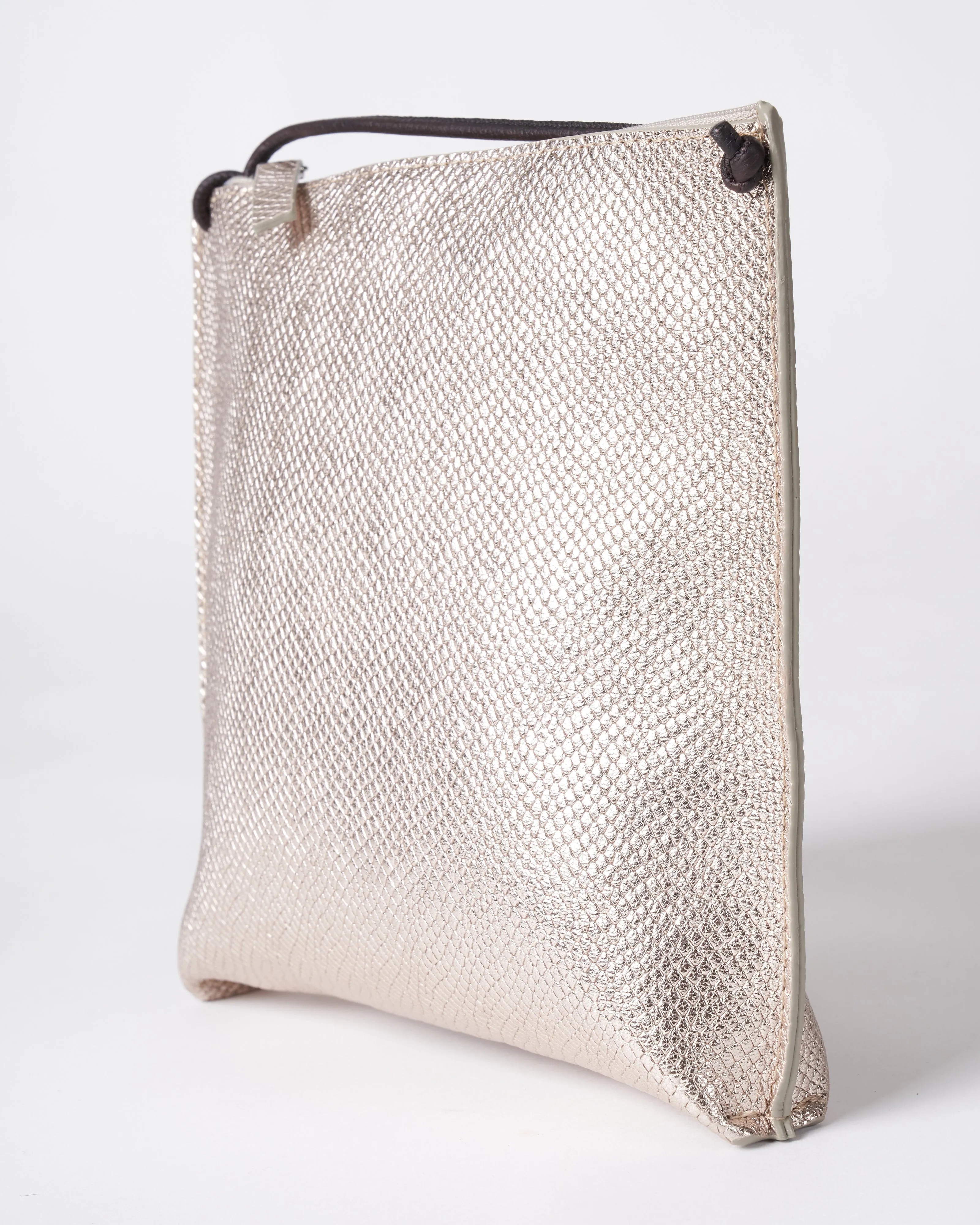 strappy pouch - silver serpent