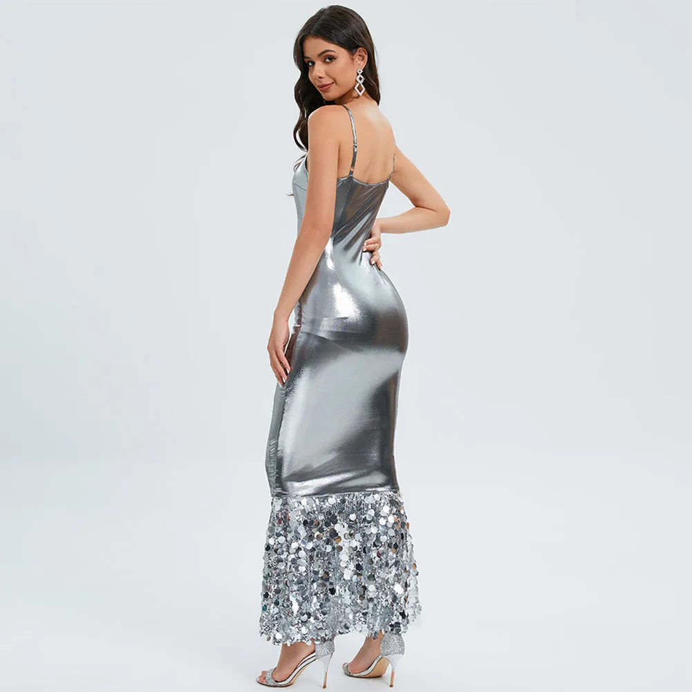 Strappy Sleeveless Fishtail Maxi Dress KLYF1050