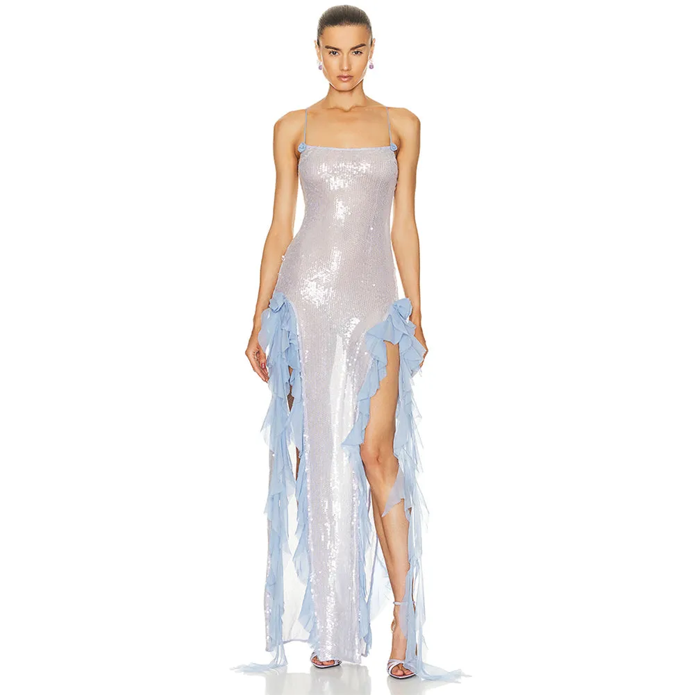 Strappy Sleeveless Sequins Dress BD2461