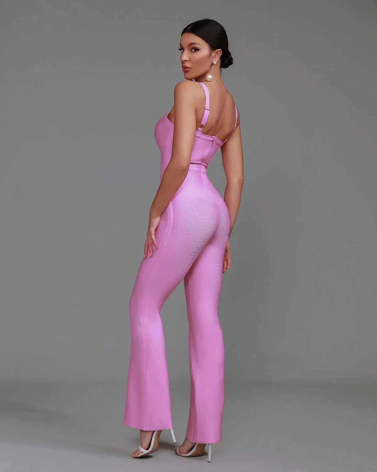 Strappy Stripe Bandage Jumpsuit