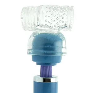 Stretchy Clear Textured Tube Wand Attachment for Him