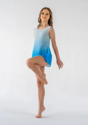 Studio 7 Mesh Slip Dress | Ombré Sky Blue