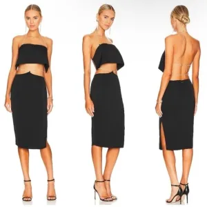 Superdown Ruth Diamond Chain Skirt Set Black Size XXS