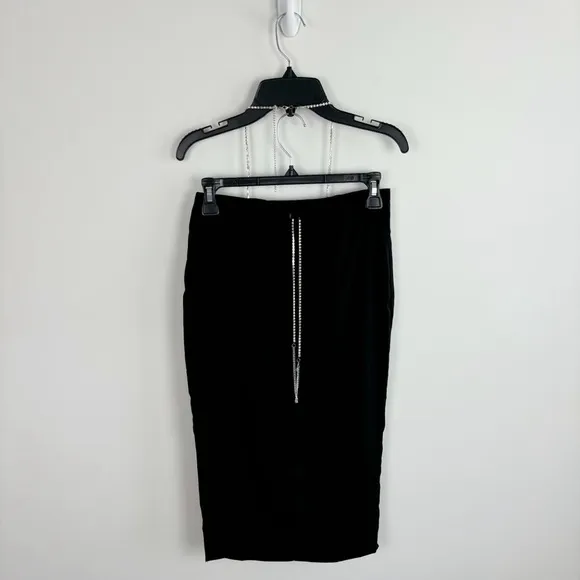 Superdown Ruth Diamond Chain Skirt Set Black Size XXS