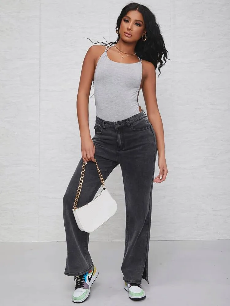 Taina Open Back Bodysuit