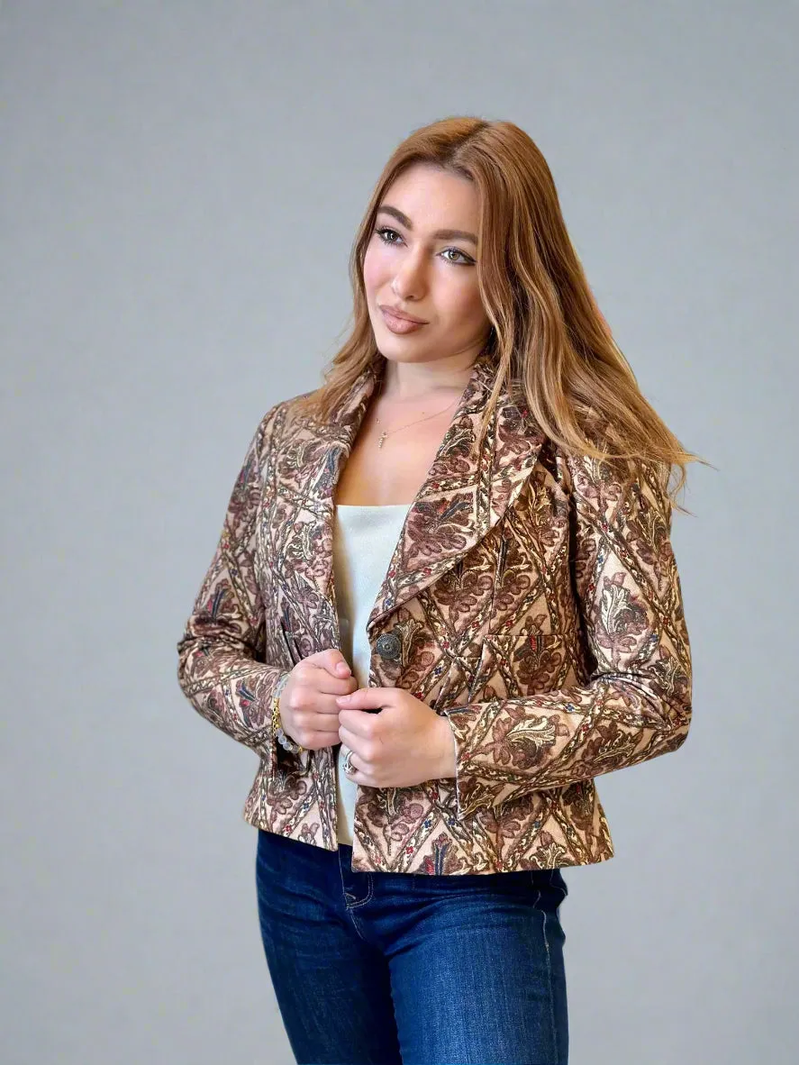 T.ba Jazz Jacket Print Cotton