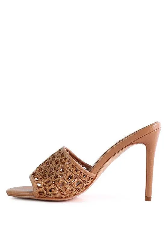 Tease Woven Shoes Heeled Slide On