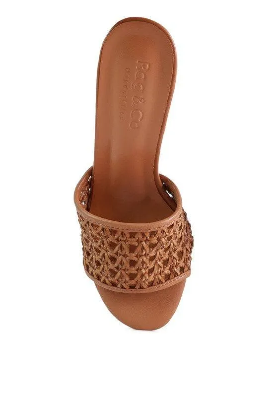 Tease Woven Shoes Heeled Slide On