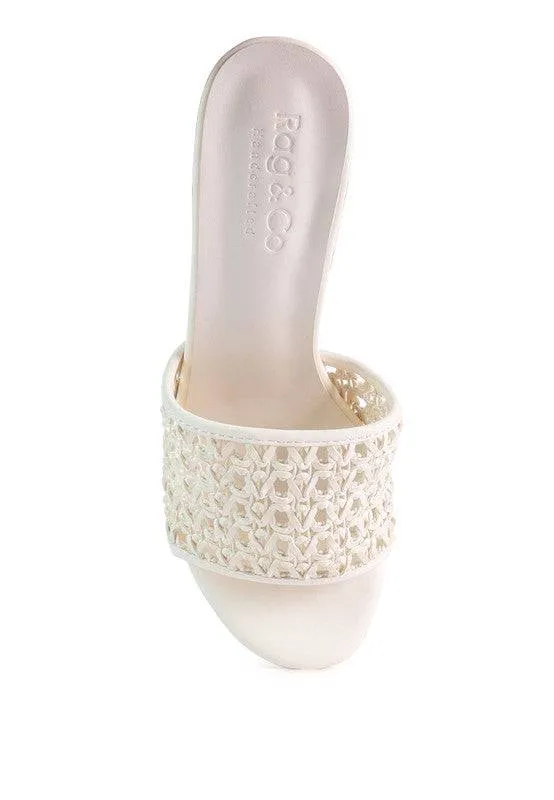 Tease Woven Shoes Heeled Slide On