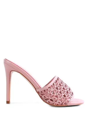 Tease Woven Shoes Heeled Slide On